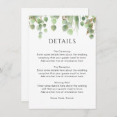 Waterverf Eucalyptus laat gouden olievlekken Informatiekaartje (Voorkant / Achterkant)