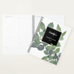 Waterverf eucalyptus laat persoonlijke elegantie a planner<br><div class="desc">Waterverf eucalyptus laat persoonlijke elegante Planner achter. U kunt het personaliseren en uw eigen naam, tekst en jaar toevoegen, </div>