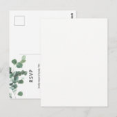 Waterverf Eucalyptus laat RSVP Modern Font Briefkaart (Voorkant / Achterkant)
