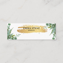 Waterverf Eucalyptus laat snuisteren met stuifjes Mini Visitekaartje