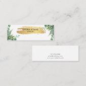Waterverf Eucalyptus laat snuisteren met stuifjes Mini Visitekaartje (Voorkant / Achterkant)