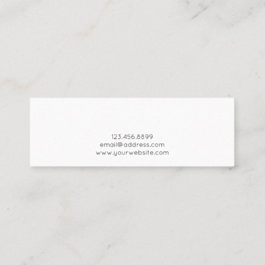 Waterverf Eucalyptus laat snuisteren met stuifjes Mini Visitekaartje (Achterkant)