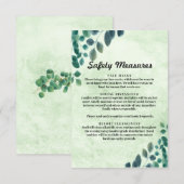 Waterverf Eucalyptus laat veiligheidsmaatregelen Informatiekaartje (Voorkant / Achterkant)