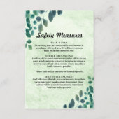 Waterverf Eucalyptus laat veiligheidsmaatregelen Informatiekaartje (Voorkant)