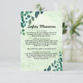 Waterverf Eucalyptus laat veiligheidsmaatregelen Informatiekaartje (Staand voorkant)