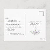 Waterverf Eucalyptus & Lavendel Bruiloft RSVP Briefkaart (Achterkant)