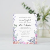 Waterverf Eucalyptus & Lavendel Budget Bruiloft (Staand voorkant)