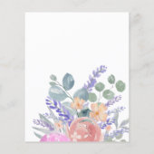 Waterverf Eucalyptus & Lavendel Budget Bruiloft (Achterkant)