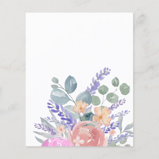 Waterverf Eucalyptus & Lavendel Budget Huwelijk (Achterkant)