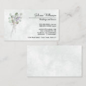 Waterverf Eucalyptus & Lavendel Eenvoudig Elegant Visitekaartje (Voorkant / Achterkant)