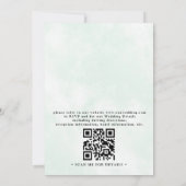 Waterverf Eucalyptus Lavendel QR Code Huwelijk Kaart (Achterkant)