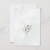 Waterverf Eucalyptus & Lavender Elegant Wedding RSVP Kaartje (Achterkant)
