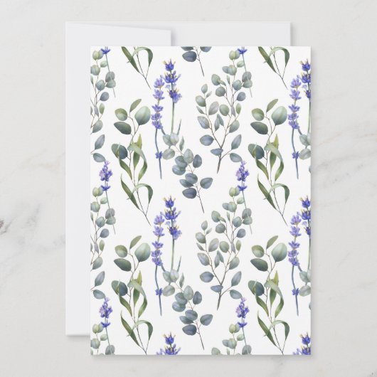 Waterverf Eucalyptus Lavender Nursing Afstuderen Kaart (Achterkant)