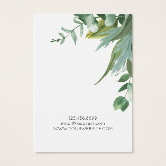 Waterverf Eucalyptus Leaf Ketting Display Kaart (Achterkant)