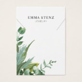 Waterverf Eucalyptus Leaf Ketting Display Kaart (Voorkant)