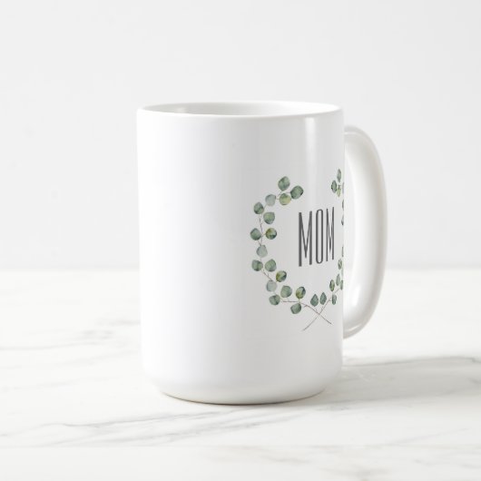 Waterverf Eucalyptus Leaf Lijst | Moederdag Koffiemok (Voorkant rechts)