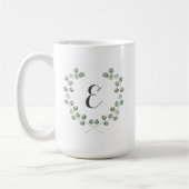 Waterverf Eucalyptus Leaf Lijst | Monogram Koffiemok (Links)