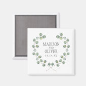 Waterverf Eucalyptus Leaf Lijst | Weddenschap Magneet (Voorkant / Achterkant)