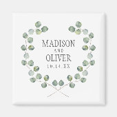 Waterverf Eucalyptus Leaf Lijst | Weddenschap Magneet (Voorkant)