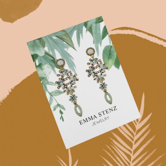 Waterverf Eucalyptus Leaves Earning Display Kaart Visitekaartje