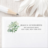 Waterverf Eucalyptus Leaves Greenery Address Etiket (Insitu)