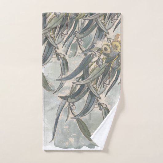 Waterverf Eucalyptus Leaves Greenery Bad Handdoek (Handdoek)