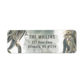 Waterverf Eucalyptus Leaves Greenery Etiket (Voorkant)