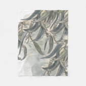 Waterverf Eucalyptus Leaves Greenery Fleece Deken (Voorkant)