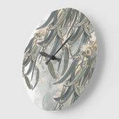 Waterverf Eucalyptus Leaves Greenery Grote Klok (Hoek)