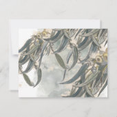 Waterverf Eucalyptus Leaves Greenery Note Kaart Notitiekaartje (Achterkant)