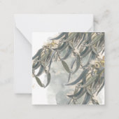 Waterverf Eucalyptus Leaves Greenery Notitiekaartje (Achterkant)