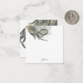 Waterverf Eucalyptus Leaves Greenery Notitiekaartje (Voorkant / Achterkant in situ)