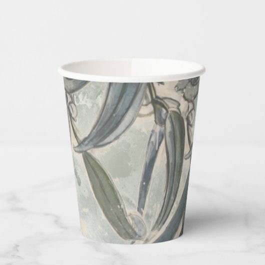 Waterverf Eucalyptus Leaves Greenery Papieren Bekers (Links)