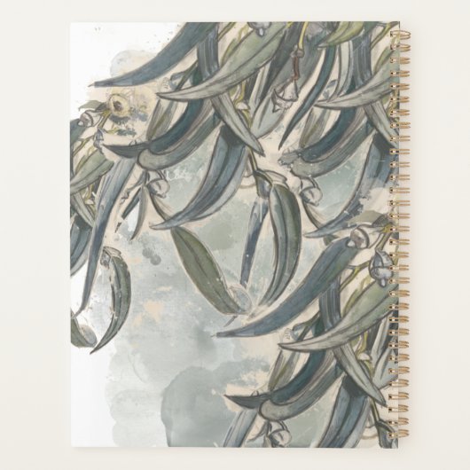 Waterverf Eucalyptus Leaves Greenery Planner (Achterkant)