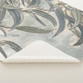 Waterverf Eucalyptus Leaves Greenery Sherpa Deken (3/4)