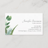 Waterverf Eucalyptus Leaves Greenery Visitekaartje (Achterkant)