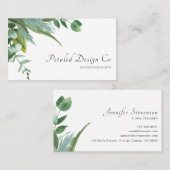 Waterverf Eucalyptus Leaves Greenery Visitekaartje (Voorkant / Achterkant)