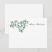 Waterverf Eucalyptus Leaves - Kies Grootte - Notitiekaartje (Voorkant / Achterkant)