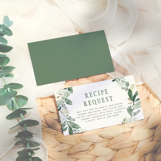 Waterverf Eucalyptus Leaves Vrijgezellenfeest Informatiekaartje