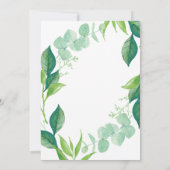 Waterverf Eucalyptus Leaves Vrijgezellenfeest Kaart (Achterkant)