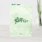 Waterverf Eucalyptus Leaves Wedding Program Kaart (Achterkant)