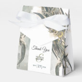 Waterverf Eucalyptus leveert groen huwelijk Bedankdoosjes (Voorkant Zijde)