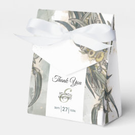 Waterverf Eucalyptus leveert groen huwelijk Bedankdoosjes