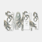 Waterverf Eucalyptus leveert groen huwelijk Bedankdoosjes (Uitgevouwen)