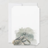Waterverf Eucalyptus leveert groen huwelijk Kaart (Achterkant)