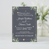 Waterverf Eucalyptus leveert groen huwelijk Kaart (Staand voorkant)