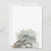 Waterverf Eucalyptus leveert groen huwelijk Kaart (Achterkant)