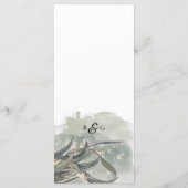 Waterverf Eucalyptus leveert groen huwelijk Menu (Achterkant)