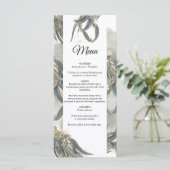 Waterverf Eucalyptus leveert groen huwelijk Menu (Staand voorkant)