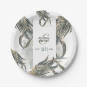 Waterverf Eucalyptus leveert groen huwelijk Papieren Bordje (Voorkant)